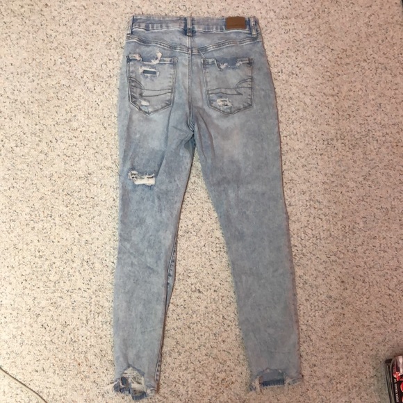 American eagle ne(x)t level stretch curvy super hi-rise leggings distressed - Picture 3 of 9